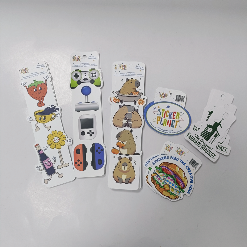 Custom Self Adhesive Stickers Printed High Quality Kiss Cur Stickers Waterproof Vinyl Pvc Pe Logo Stickers With Hole